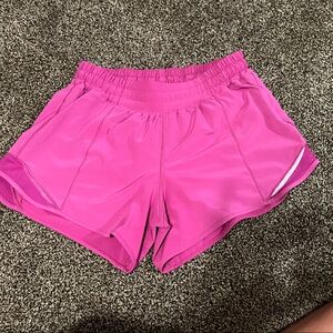 Lululemon Athletica Bright Pink Hotty Hot Shorts size 6
